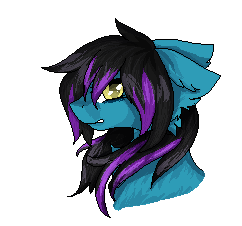 Size: 242x226 | Tagged: safe, artist:czywko, oc, oc only, oc:despy, species:earth pony, species:pony, angry, bags under eyes, blind eye, bust, gift art, icon, pixel art, portrait, simple background, solo, transparent background