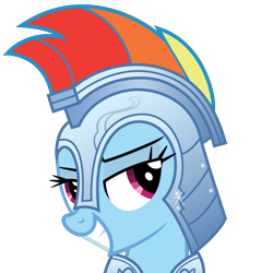 Size: 5000x5000 | Tagged: safe, artist:rainbowderp98, character:rainbow dash, .ai available, .svg available, absurd resolution, armor, bedroom eyes, bust, crystal guard armor, female, portrait, simple background, smug, solo, transparent background, vector