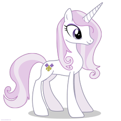 Size: 2000x2000 | Tagged: safe, artist:larsurus, character:fleur-de-lis, species:pony, species:unicorn, female, high res, mare, simple background, smiling, solo, transparent background, vector