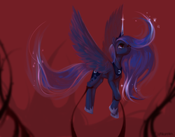 Size: 6400x5000 | Tagged: safe, artist:utauyan, character:princess luna, species:alicorn, species:pony, absurd resolution, crying, female, mare, sad, solo