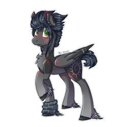 Size: 1802x1836 | Tagged: safe, artist:person8149, oc, oc only, oc:kama, species:pegasus, species:pony, female, mare, raised hoof, simple background, solo, transparent background