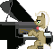 Size: 60x54 | Tagged: safe, artist:n0m1, oc, oc only, desktop ponies, animated, piano, pixel art, simple background, sprite, transparent background