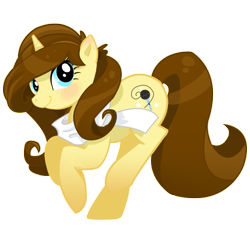 Size: 799x753 | Tagged: safe, artist:parfywarfy, oc, oc only, oc:eclair, species:pony, species:unicorn, clothing, female, mare, scarf, simple background, solo, transparent background