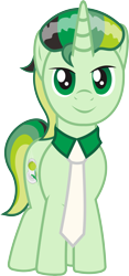 Size: 4807x10260 | Tagged: safe, artist:cakonde, oc, oc only, oc:alpha tea, species:pony, species:unicorn, 2018 community collab, derpibooru community collaboration, absurd resolution, collar, food, front view, green, green tea, handsome, looking at you, male, masculine, matcha, necktie, pomade, serious, serious face, simple background, smiling, solo, stallion, standing, tea, transparent, transparent background, young
