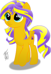 Size: 2141x3135 | Tagged: safe, artist:mlp-scribbles, oc, oc only, oc:sunrise beauty, species:pegasus, species:pony, ponyscape, female, gift art, high res, inkscape, mare, movie accurate, recolor, signature, simple background, solo, standing, transparent background, vector