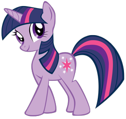 Size: 1266x1202 | Tagged: safe, artist:heart-of-stitches, character:twilight sparkle, character:twilight sparkle (unicorn), species:pony, species:unicorn, cardboard twilight, female, mare, simple background, smiling, solo, standing, stock vector, transparent background