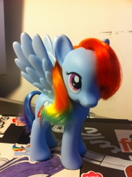 Size: 1936x2592 | Tagged: safe, artist:anonymousnekodos, character:rainbow dash, species:pony, alternate hairstyle, brushable, irl, photo, solo, toy
