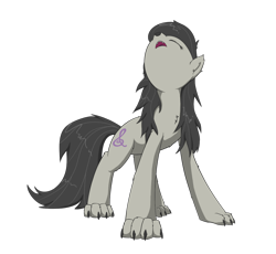 Size: 1250x1150 | Tagged: safe, artist:muffinsforever, character:octavia melody, species:wolf, female, hengstwolf, simple background, solo, species swap, transparent background, weretavia, werewolf, wolf pony, wolfified, wolftavia