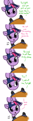 Size: 5163x18967 | Tagged: safe, alternate version, artist:rainysunshine, character:twilight sparkle, oc, oc:anon, species:human, absurd resolution, behaving like a cat, clothing, comic, conversation, cute, female, filly, filly twilight sparkle, humor, looking at you, looking up, offscreen character, perspective, pov, rainysunshine is trying to murder us, shoes, twiabetes, weapons-grade cute, wuv, wuv u, younger