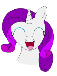 Size: 477x636 | Tagged: safe, artist:iffoundreturntorarity, character:rarity, species:pony, species:unicorn, cute, eyes closed, female, head, open mouth, raribetes, simple background, solo, transparent background