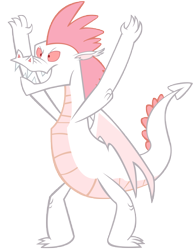 Size: 10000x12851 | Tagged: safe, artist:rainbowderp98, character:fizzle, species:dragon, absurd resolution, background dragon, colored sclera, male, raised arms, red eyes, simple background, solo, teenaged dragon, transparent background, vector