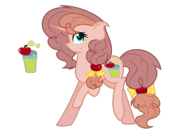 Size: 1566x1206 | Tagged: safe, artist:theapplebeauty, oc, oc only, oc:sugar sweet butter, parent:big macintosh, parent:sugar belle, parents:sugarmac, species:pony, species:unicorn, female, mare, offspring, simple background, solo, transparent background
