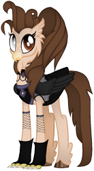 Size: 549x997 | Tagged: safe, artist:angelofthewisp, oc, oc only, oc:angel, species:classical hippogriff, species:hippogriff, clothing, cloven hooves, feathered fetlocks, female, simple background, solo, transparent background