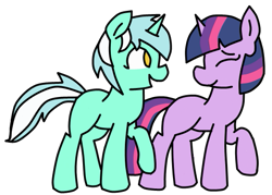 Size: 555x398 | Tagged: safe, artist:raincupcake, character:lyra heartstrings, character:twilight sparkle, filly