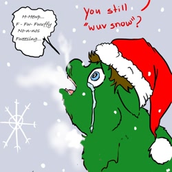 Size: 1000x1000 | Tagged: safe, artist:chaoticlaughter, edit, crying, fluffy pony, snowflake