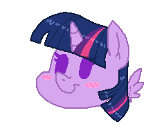 Size: 224x192 | Tagged: safe, artist:ghostlymarie, character:twilight sparkle, character:twilight sparkle (alicorn), species:alicorn, species:pony, animated, blushing, chibi, female, gif, head, pixel art, simple background, solo, transparent background