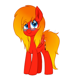Size: 1000x1000 | Tagged: safe, artist:ghostlymarie, oc, oc only, oc:sunrise tune, species:pegasus, species:pony, movie accurate, simple background, smiling, transparent background