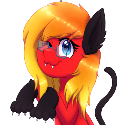 Size: 1000x1000 | Tagged: safe, artist:ghostlymarie, oc, oc only, oc:sunrise tune, species:pegasus, species:pony, animal costume, cat costume, clothing, costume, cute, fangs, halloween costume, ocbetes, one eye closed, simple background, smiling, transparent background, wink