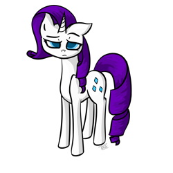 Size: 5000x5000 | Tagged: safe, artist:those kids in the corner, character:rarity, species:pony, species:unicorn, absurd resolution, drunk, drunk rarity, female, mare, rarity is not amused, simple background, simple shading, solo, transparent background, unamused