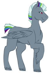 Size: 2616x3867 | Tagged: safe, artist:midnight-drip, oc, oc:stormy, parent:rainbow dash, parent:thunderlane, parents:thunderdash, species:pegasus, species:pony, high res, male, offspring, simple background, solo, stallion, white background