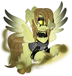 Size: 1573x1661 | Tagged: safe, artist:thecreativeenigma, oc, species:classical hippogriff, species:hippogriff, clothing, goth, male, nirvana, shirt, simple background, solo, transparent background