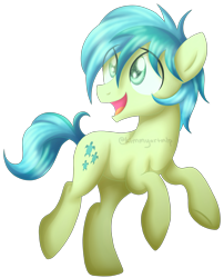 Size: 4619x5707 | Tagged: safe, artist:kimmyartmlp, character:sandbar, species:earth pony, species:pony, episode:school daze, g4, my little pony: friendship is magic, absurd resolution, happy, male, open mouth, simple background, solo, speedpaint available, stallion, transparent background, watermark