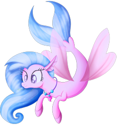 Size: 2743x2894 | Tagged: safe, artist:kimmyartmlp, character:silverstream, species:seapony (g4), episode:school daze, g4, my little pony: friendship is magic, season 8, female, necklace, simple background, solo, speedpaint available, transparent background, watermark