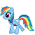 Size: 50x50 | Tagged: safe, artist:creshosk, character:rainbow dash, animated, female, gif, pixel art, simple background, solo, transparent background