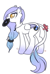 Size: 485x722 | Tagged: safe, artist:themisslittledevil, base used, oc, oc:monica music, parent:octavia melody, parent:vinyl scratch, parents:scratchtavia, species:pegasus, species:pony, adopted offspring, female, mare, mouth hold, record, simple background, solo, transparent background, two toned wings