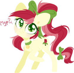 Size: 4000x3897 | Tagged: safe, artist:belka-sempai, character:roseluck, species:earth pony, species:pony, :t, alternate hairstyle, behaving like a cat, bow, chest fluff, collar, colored pupils, cute, cutie mark, cyrillic, digital art, ear fluff, female, fluffy, hair bow, head tilt, heart, heart eyes, hooves, leg fluff, lineless, looking at you, mare, pet tag, pony pet, ponytail, purring, question mark, raised hoof, rosepet, russian, simple background, smiling, solo, tail bow, text, translated in the description, transparent background, wingding eyes
