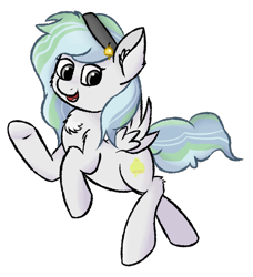 Size: 684x751 | Tagged: safe, artist:rhythmpixel, oc, oc only, oc:river chime, species:pegasus, species:pony, bell, cutie mark, female, headband, mare, simple background, solo, transparent background, wings