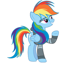 Size: 4048x3536 | Tagged: safe, artist:kimmyartmlp, character:rainbow dash, species:pegasus, species:pony, clothing, female, hoodie, mare, raised hoof, rapper, simple background, solo, transparent background, vector