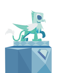 Size: 1280x1541 | Tagged: safe, artist:ethaes, species:griffon, episode:the crystal empire, g4, my little pony: friendship is magic, crystal empire, crystal griffon, no pony, simple background, statue, transparent background, vector