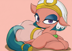 Size: 2576x1824 | Tagged: safe, artist:zemlya, character:somnambula, species:pegasus, species:pony, g4, egyptian pony, female, headdress, looking at you, mare, solo