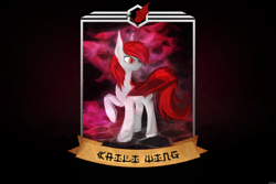 Size: 1500x1000 | Tagged: safe, artist:silviawing, oc, oc:kaili lia wing, bat wings, nightpony, red eyes, red hair