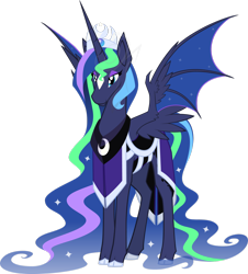 Size: 1280x1415 | Tagged: safe, artist:agentkirin, character:princess luna, species:pony, bat wings, clothing, female, simple background, solo, transparent background