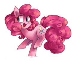 Size: 1299x1063 | Tagged: safe, artist:askpopcorn, character:pinkie pie, species:earth pony, species:pony, female, mare, simple background, smiling, solo