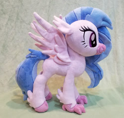 Size: 1024x975 | Tagged: safe, artist:plushypuppy, character:silverstream, species:classical hippogriff, species:hippogriff, female, irl, photo, plushie, smiling, solo, spread wings, standing, wings