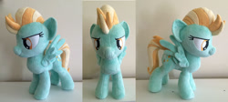 Size: 1024x458 | Tagged: safe, artist:plushypuppy, character:lightning dust, species:pegasus, species:pony, female, irl, mare, photo, plushie, spread wings, standing, wings