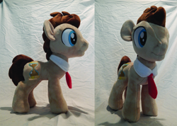 Size: 3567x2540 | Tagged: safe, artist:plushypuppy, character:doctor whooves, character:time turner, species:pony, irl, male, necktie, photo, plushie, solo, stallion, standing