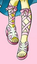 Size: 717x1234 | Tagged: safe, artist:chibi-jen-hen, character:fluttershy, g4, my little pony: equestria girls, my little pony:equestria girls, cropped, feet, legs, needs more resolution, pictures of legs, sandals