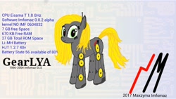Size: 1280x720 | Tagged: safe, artist:wvdr220dr, oc, species:pony, '90s, imfomaz os, robot, robot pony