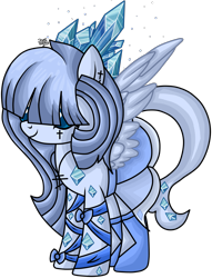 Size: 1471x1928 | Tagged: safe, artist:icey-wicey-1517, artist:queenkisara, artist:sugarplanets, oc, oc only, oc:winter wind (ice1517), species:pegasus, species:pony, bangs, bow, clothing, cross, ear piercing, earring, female, hair over eyes, jewelry, mare, necklace, piercing, shoes, simple background, skirt, skirt lift, solo, tattoo, transparent background