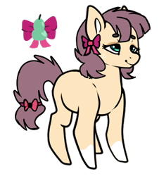 Size: 503x556 | Tagged: safe, artist:theapplebeauty, oc, parent:apple bloom, parent:snails, parents:snailbloom, species:earth pony, species:pony, female, mare, offspring, simple background, solo, transparent background
