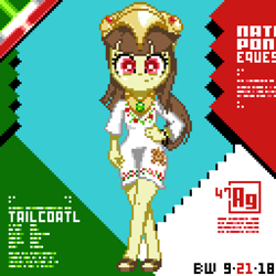 Size: 1024x1024 | Tagged: safe, artist:theratedrshimmer, oc, oc only, oc:tailcoatl, species:pony, nation ponies, my little pony:equestria girls, clothing, cute, equestria girls-ified, female, helmet, mexico, ponified, smiling, solo