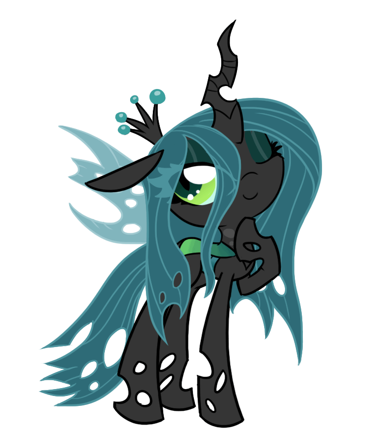 Size: 758x888 | Tagged: safe, artist:piichu-pi, character:queen chrysalis, species:changeling, animated, changeling queen, chibi, cute, cutealis, female, gif, kissy face, one eye closed, simple background, solo, transparent background