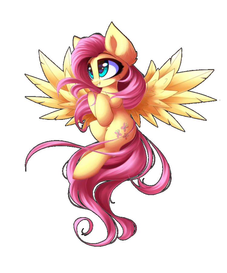 Size: 750x900 | Tagged: safe, artist:kaleido-art, artist:szafir87, character:fluttershy, species:pegasus, species:pony, g4, animated, cute, ear fluff, eyebrows, female, flying, gif, hooves, hooves to the chest, leg fluff, mare, shyabetes, simple background, smiling, solo, spread wings, transparent background, wings