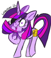 Size: 1112x1280 | Tagged: safe, artist:lavendire, character:twilight sparkle, disguise, eyepatch, eyepatch (disguise), fake cutie mark