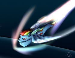 Size: 2305x1800 | Tagged: safe, artist:n1de, character:rainbow dash, species:pegasus, species:pony, contrail, diving, female, flying, mare, shock wave, solo