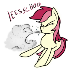 Size: 6560x6208 | Tagged: safe, artist:rainysunshine, character:roseluck, absurd resolution, humor, nostril flare, sneeze cloud, sneeze spray, sneezing, spray